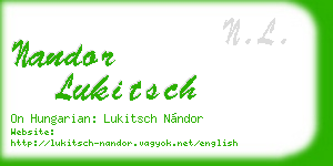 nandor lukitsch business card